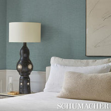 Load image into Gallery viewer, Schumacher Linen Plissé Wallcovering Wallpaper 5015890 / Adriatic Blue
