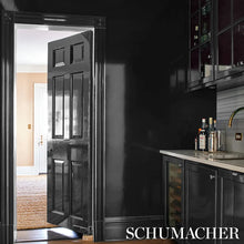 Load image into Gallery viewer, Schumacher Ace Faux Lacquer Performance Vinyl  Wallpaper 5015945 / Black