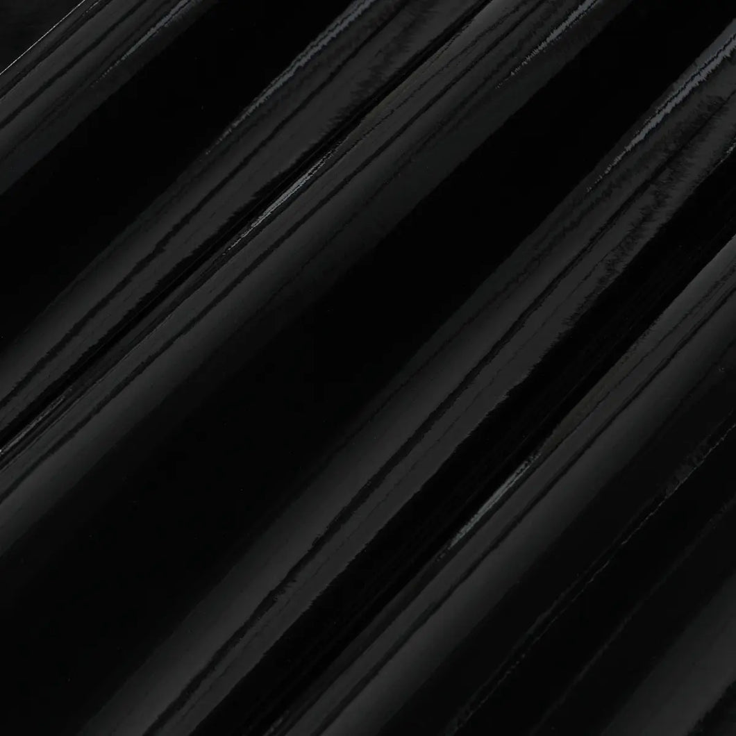 Schumacher Ace Faux Lacquer Performance Vinyl  Wallpaper 5015945 / Black
