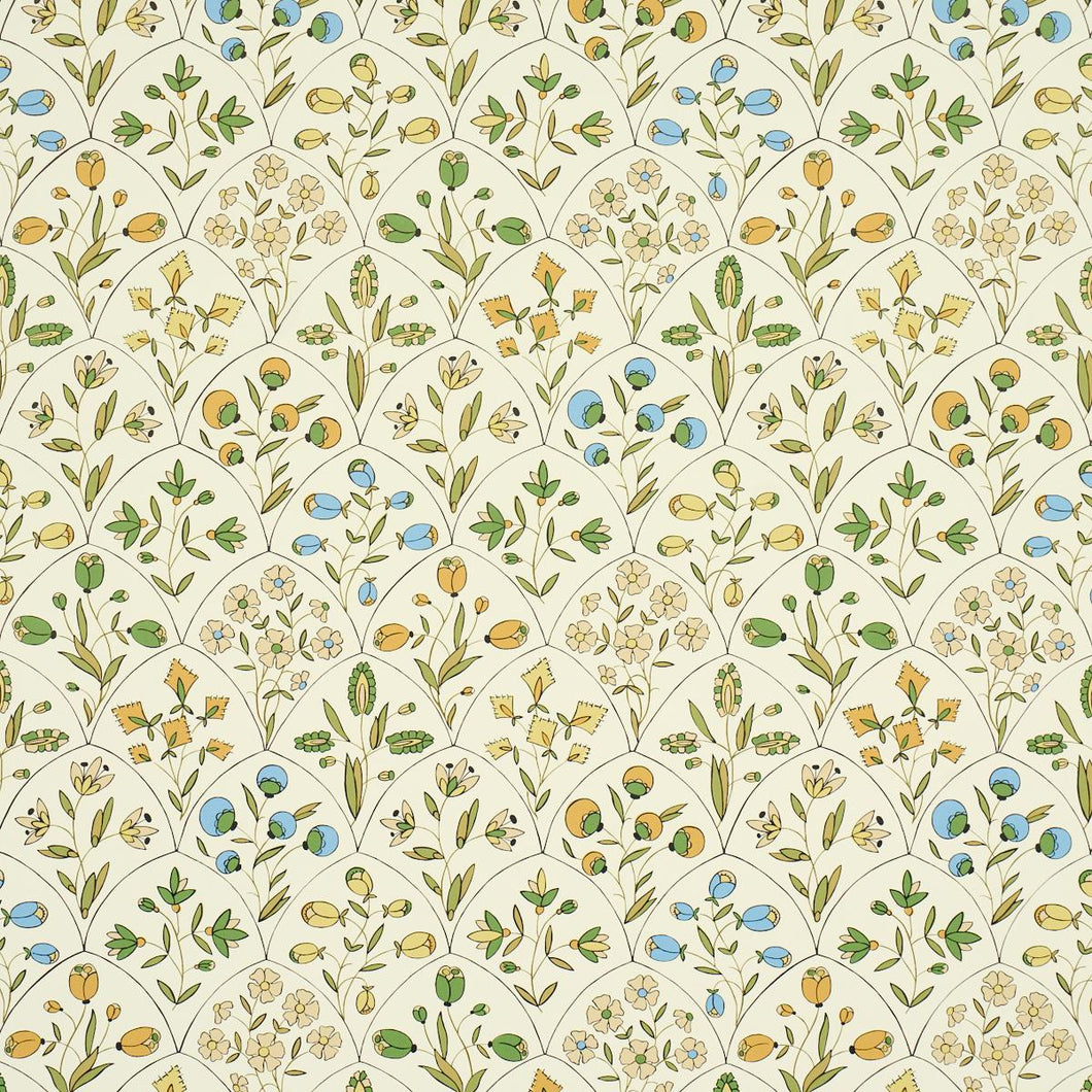 Schumacher Frances Scallop Floral Wallpaper 5015961 / Document