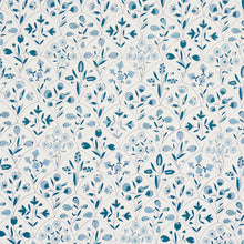 Load image into Gallery viewer, Schumacher Frances Scallop Floral Wallpaper 5015962 / Blues