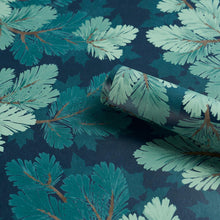 Load image into Gallery viewer, Schumacher Covey Hedge Wallpaper 5016070 / Midnight