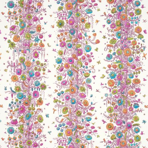 Schumacher Edward Steed's Towers Of Flowers Wallpaper 5016140 / Multicolor Burst