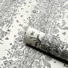 Load image into Gallery viewer, Schumacher Edward Steed's Towers Of Flowers Wallpaper 5016141 / Black &amp; White