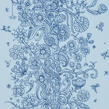 Load image into Gallery viewer, Schumacher Edward Steed's Towers Of Flowers Wallpaper 5016142 / Sky Blue &amp; Navy