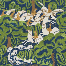 Load image into Gallery viewer, Schumacher Margaret Schloeman's Fox Chase Wallpaper 5016151 / Navy &amp; Green