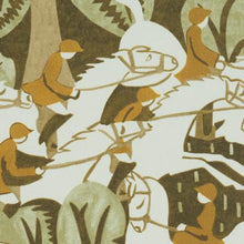 Load image into Gallery viewer, Schumacher Margaret Schloeman's Fox Chase Wallpaper 5016152 / Sage &amp; Soft Brown