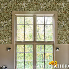 Load image into Gallery viewer, Schumacher Margaret Schloeman's Fox Chase Wallpaper 5016152 / Sage &amp; Soft Brown