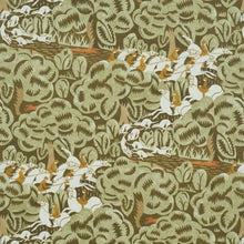 Load image into Gallery viewer, Schumacher Margaret Schloeman's Fox Chase Wallpaper 5016152 / Sage &amp; Soft Brown