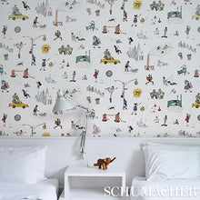 Load image into Gallery viewer, Schumacher Joana Avillez's Street Scenes  Wallpaper 5016170 / Multicolor On White