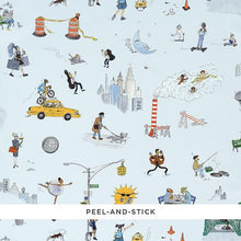 Load image into Gallery viewer, Schumacher Joana Avillez's Street Scenes  Wallpaper 5016172 / Multicolor On Sky Blue