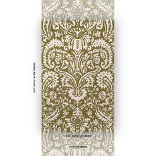 Load image into Gallery viewer, Schumacher Suffolk Damask Wallpaper 5016242 / Olive