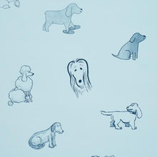 Load image into Gallery viewer, Schumacher Good Dogs Everywhere Wallpaper 5016302 / Sky &amp; Navy Blue