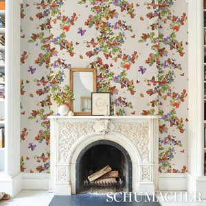 Schumacher Pyne Butterfly Wallpaper 5016380 / Monarch Orange