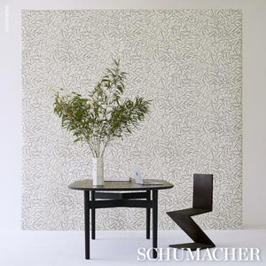Schumacher Leaf Bloom Wallpaper 5016390 / Charcoal