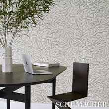 Load image into Gallery viewer, Schumacher Leaf Bloom Wallpaper 5016390 / Charcoal