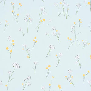 Schumacher Alex's Floral Wallpaper 5016401 / Mist Blue