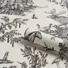 Load image into Gallery viewer, Schumacher Western Toile Wallpaper 5016440 / Carbon