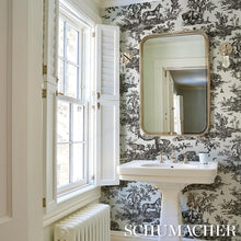 Load image into Gallery viewer, Schumacher Western Toile Wallpaper 5016440 / Carbon