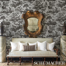 Load image into Gallery viewer, Schumacher Western Toile Wallpaper 5016440 / Carbon