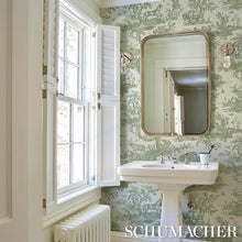 Load image into Gallery viewer, Schumacher Western Toile Wallpaper 5016441 / Olive