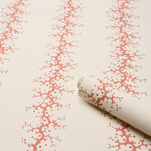 Load image into Gallery viewer, Schumacher Coral Stripe Wallpaper 5016450 / Coral
