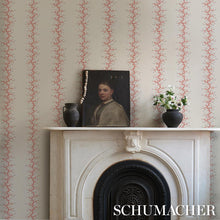 Load image into Gallery viewer, Schumacher Coral Stripe Wallpaper 5016450 / Coral