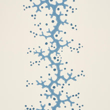 Load image into Gallery viewer, Schumacher Coral Stripe Wallpaper 5016451 / Blue