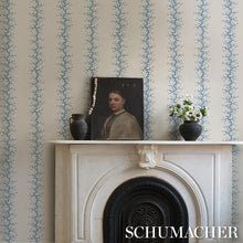 Load image into Gallery viewer, Schumacher Coral Stripe Wallpaper 5016451 / Blue