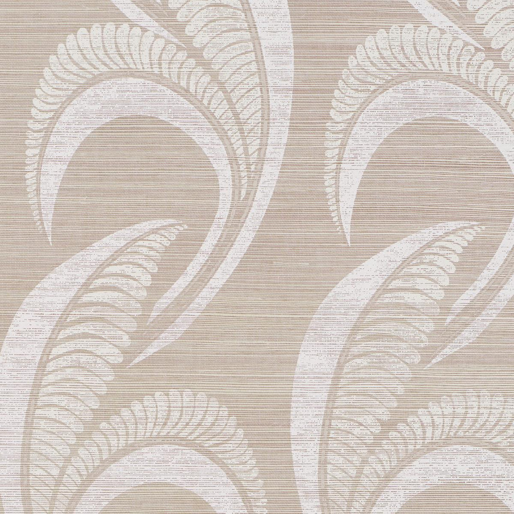 Schumacher Banana Leaf Sisal Wallpaper 5016551 / Silver