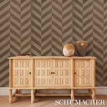Load image into Gallery viewer, Schumacher Staggered Chevron Sisal Wallpaper 5016561 / Brown