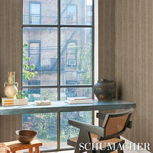 Load image into Gallery viewer, Schumacher Zig Zag Paperweave Wallpaper 5016601 / Flax