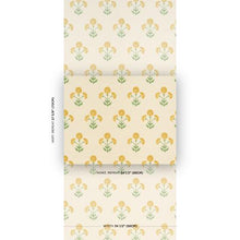Load image into Gallery viewer, Schumacher Saranda Flower Sisal  Wallpaper 5016670 / Marigold