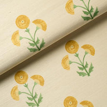 Load image into Gallery viewer, Schumacher Saranda Flower Sisal  Wallpaper 5016670 / Marigold