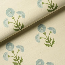 Load image into Gallery viewer, Schumacher Saranda Flower Sisal  Wallpaper 5016671 / Sky