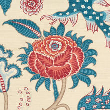 Load image into Gallery viewer, Schumacher Sinhala Sisal Wallpaper 5016691 / Rouge &amp; Indigo