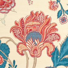 Load image into Gallery viewer, Schumacher Sinhala Sisal Wallpaper 5016691 / Rouge &amp; Indigo