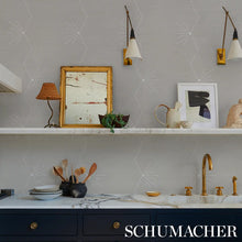 Load image into Gallery viewer, Schumacher Royère Stripe Sisal Wallpaper 5016720 / Dove