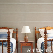 Load image into Gallery viewer, Schumacher Checkered Stripe Sisal Wallpaper 5016750 / Flax
