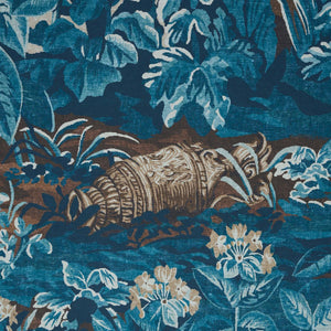 Schumacher La Forêt 3 Panel Set Wallpaper 5016822 / Antique Blue Forest