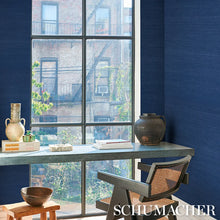 Load image into Gallery viewer, Schumacher Haruki Sisal Wallpaper 5016856 / Blue Is The Coolest Color