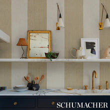 Load image into Gallery viewer, Schumacher Backdrop Painter's Stripe Wallpaper 5016900 / Moonlight