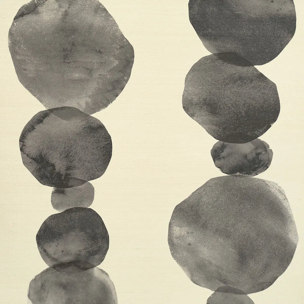 Schumacher Hyperion Sisal Wallpaper 5016910 / Off Black