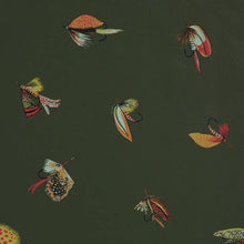 Load image into Gallery viewer, Schumacher Fly Fishing Wallpaper 5016991 / Forest Green