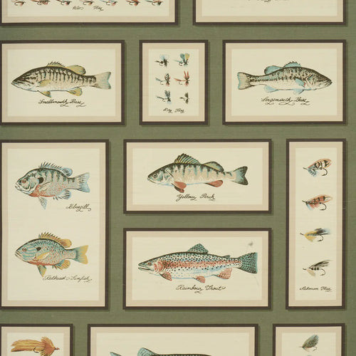 Schumacher Jamie's Trophies Sisal Wallpaper 5017000 / Forest Green