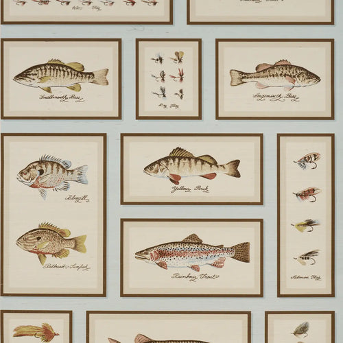 Schumacher Jamie's Trophies Sisal Wallpaper 5017002 / Sky