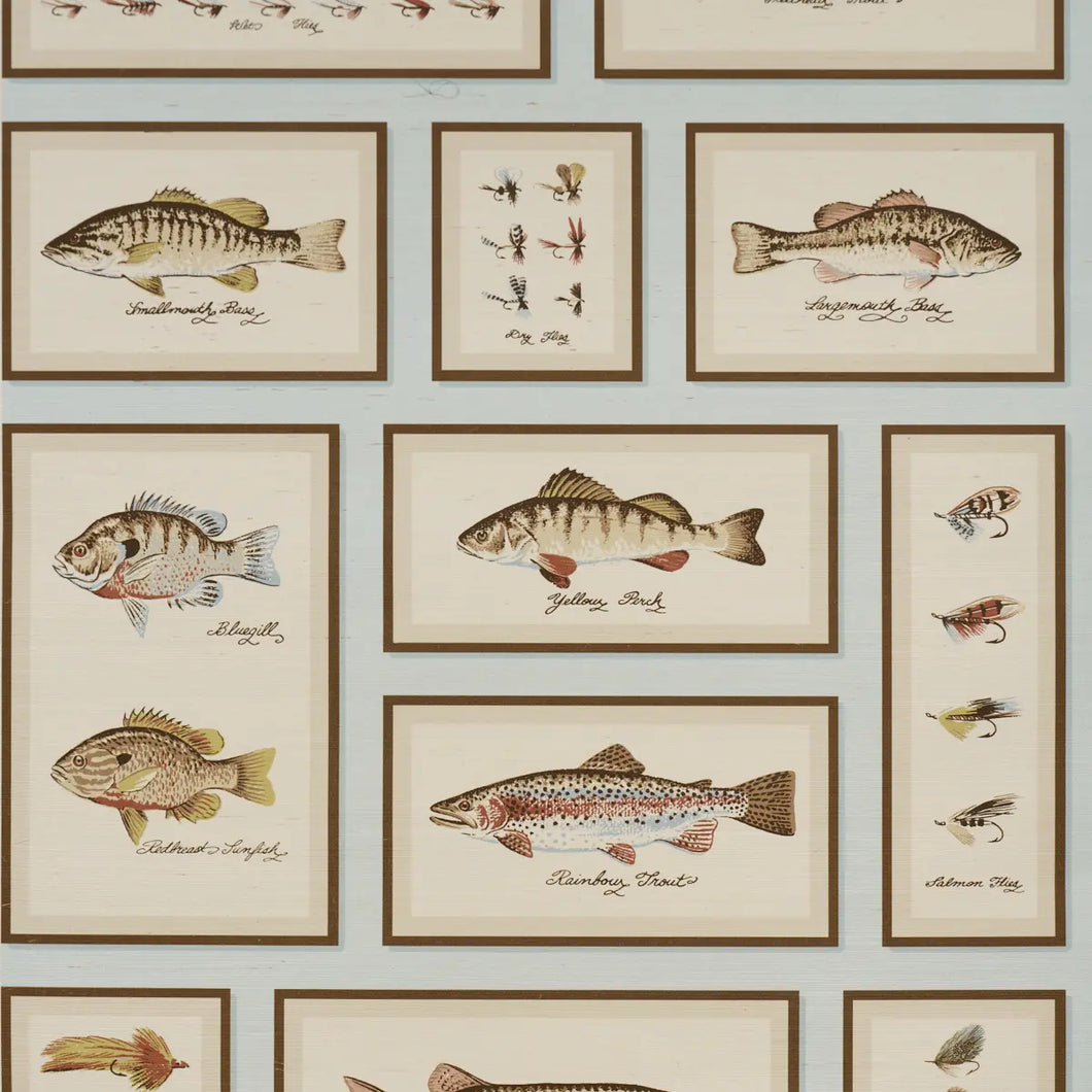 Schumacher Jamie's Trophies Sisal Wallpaper 5017002 / Sky