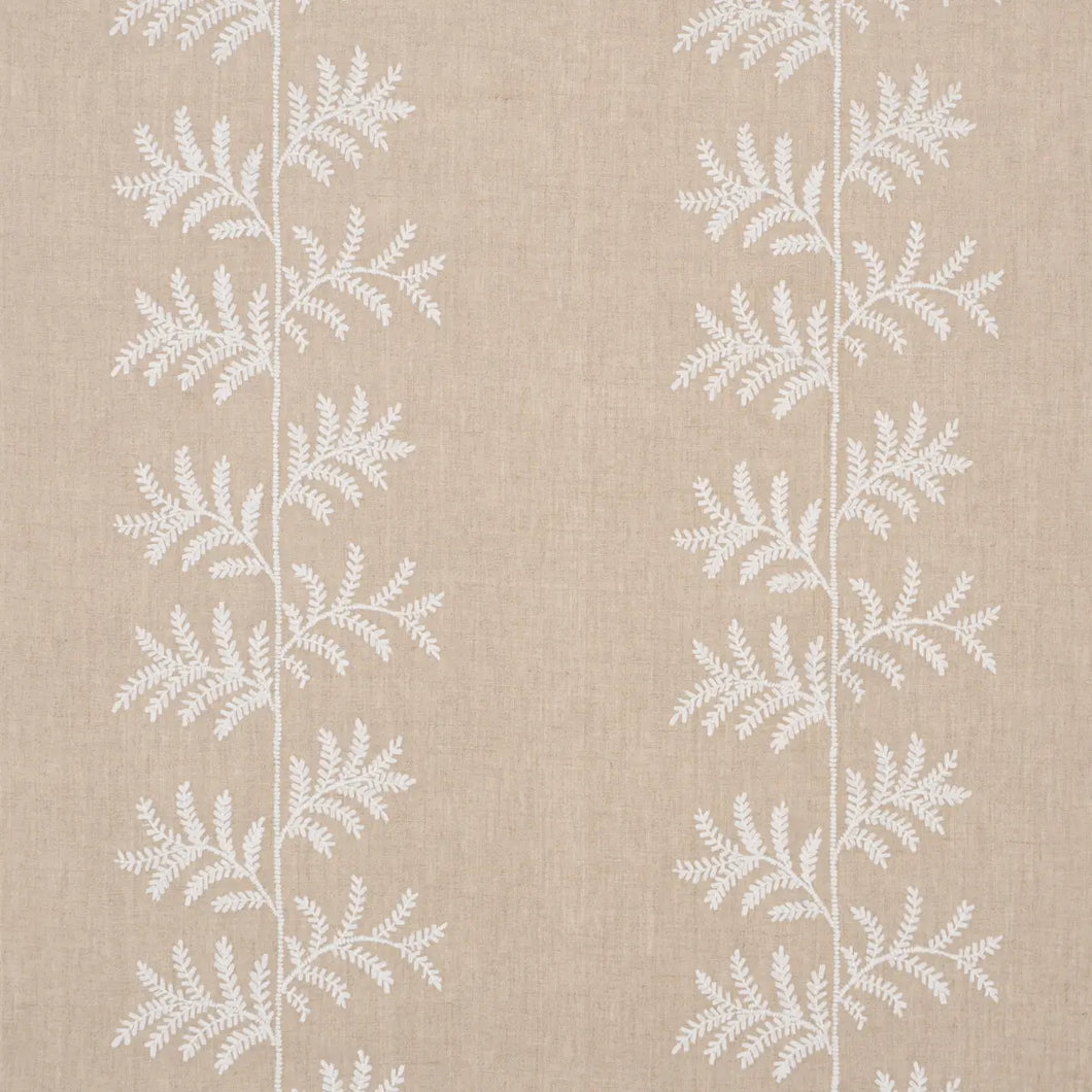 Schumacher Eloise Embroidery Wallcovering Wallpaper 5017101 / Natural