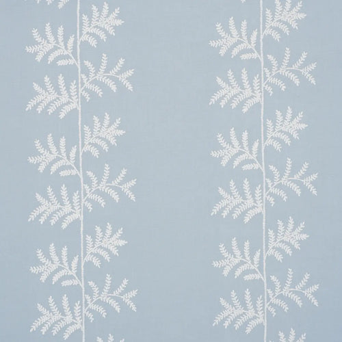 Schumacher Eloise Embroidery Wallcovering Wallpaper 5017102 / Sky