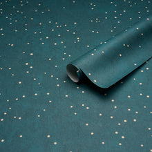Load image into Gallery viewer, Schumacher Brindille Starry Sky Wallpaper 5017120 / Peacock
